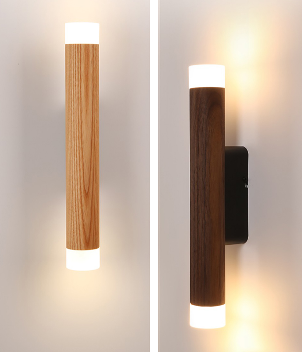 캔들 원형 우드 LED벽등 벽무드등(2컬러)